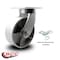 Service Caster 8 Inch Heavy Duty Red Semi Steel Cast Iron Wheel Swivel Caster with Swivel Lock SCC-KP92S830-SSR-BSL - alternate 3